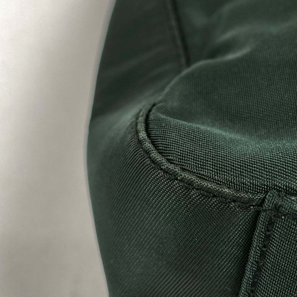 Prada logo plate handbag, nylon, green, for women. - Picture 3 of 7